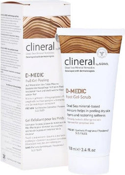 AHAVA CLINERAL D-MEDIC Voet Gel-Scrub - Verwijdert Dode Huidcellen en Herstelt - Speciaal voor Diabetesgerelateerde Voetproblemen - Hydrateert en Verzacht | Voetverzorging voor mannen & vrouwen - 100ml
