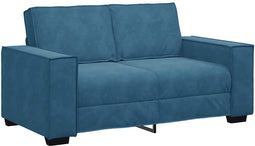 vidaXL - Tweezitsbank - 120 - cm - fluweel - blauw