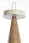 Light&living Tafellamp LED Ø13x28,5 cm ANKENTA crème+hout naturel