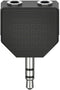 Hama 00205191 - Jackplug Audio Adapter - 2x Jackplug female 3,5 mm - 1x Jackplug male 3,5 mm - Zwart
