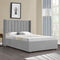 Juskys Savona - Gestoffeerd bed - 200 x 140 cm - Lichtgrijs - Incl. bedlade