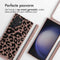 iMoshion Hoesje Geschikt voor Samsung Galaxy S23 Ultra Hoesje Met Koord - iMoshion Siliconen design hoesje met koord - Roze / Animal Pink
