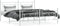 vidaXL - Bedframe - met - hoofd- - en - voeteneinde - metaal - wit - 180x200 - cm