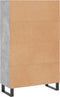 vidaXL - Hoge - kast - 69,5x31x115 - cm - bewerkt - hout - betongrijs