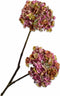 Silk-ka Kunstbloem-Zijden Bloem Hortensia Tak Paars-Groen 81 cm