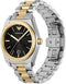 Emporio Armani Heren Horloge - 41 mm - Goudkleurig - Zwarte wijzerplaat