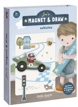 Little D. - Jim BT126895 - magnetisch bord set - herbruikbare magneten en pennen