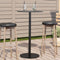 vidaXL - Tuintafel - rond - Ø60x105 - cm - staal - zwart