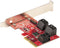 Startech.com 6P6G-PCIE-SATA-CARD - SATA PCIe Uitbreidingskaart - 6x SATA-600 - Goud Rood