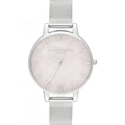 Olivia Burton OB16SP18 - Dameshorloge - Ø 38 mm - Roze wijzerplaat - Zilver