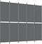 vidaXL - Kamerscherm - met - 5 - panelen - 250x220 - cm - stof - antracietkleurig