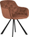 WOOOD Exclusive Elaine Eetkamerstoel - Velvet - Raspberry - 81x60x59