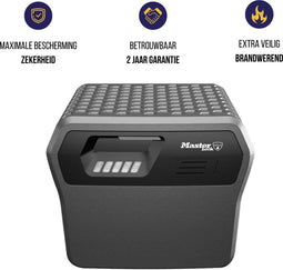 MasterLock FHW40300EURHRO - Digitale Veiligheidskist - Brandwerend 30 min - Waterbestendig - Grijs Zwart