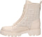 Guess Razieli - Biker boots - Vetersluiting met logo G print - Creme