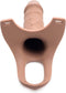 SM Hollow Silicone Dildo Strap-On - Beige