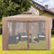 Coast Tuinpaviljoen - Partytent - Vrijstaand - 4 Zijkanten - 3 x 3 m - Bruin