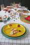 CABANAZ - bord, keramiek, FONDUE PLATE, geel