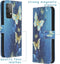 iMoshion Hoesje Geschikt voor Samsung Galaxy A52 (5G) / A52s / A52 (4G) Hoesje Met Pasjeshouder - iMoshion Design Softcase Bookcase - Blauw / Meerkleurig / Blue Butterfly