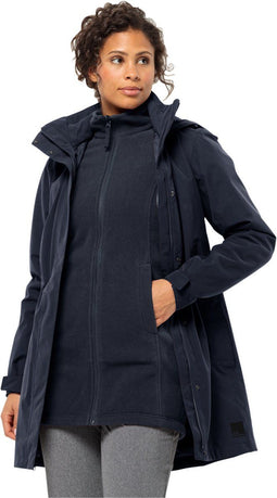 Jack Wolfskin Ottawa Coat - 3-in-1 Outdoorjas - Waterdicht 20.000 mm - Blauw - Maat S