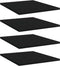 vidaXL - Wandschappen - 4 - st - 40x50x1,5 - cm - bewerkt - hout - zwart