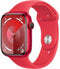 Apple Watch Series 9 - Smartwatch - GPS + Cellular - 45mm Aluminium Sportbandje M/L Rood