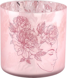 PTMD Shana Windlicht - 15 x 15 x 15 cm - Glas - Roze