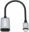 Manhattan 153706 - USB-C naar HDMI Adapter - 4K 60Hz - Zilver Zwart