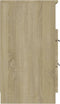 vidaXL - Nachtkastje - bewerkt - hout - sonoma - eikenkleurig
