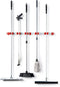 Toolflex Bezemhouder - Tuingereedschap Ophangsysteem - Aluminium rail 94 cm - 5 houders - Rood