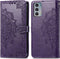 iMoshion Hoesje Geschikt voor Motorola Edge 20 Hoesje Met Pasjeshouder - iMoshion Mandala Bookcase - Paars
