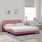 vidaXL - Bedframe - met - hoofdeinde - zonder - matras - 160x200 - cm - fluweel - roze