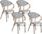 Set van 4 tuinstoelen RIFREDDO Zwart/wit