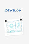BOARD-UP frameless whiteboard - 50x75 cm LegaMaster