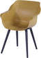 Hartman Sophie Studio dining armstoel - Curry Yellow - Carbon Black poot