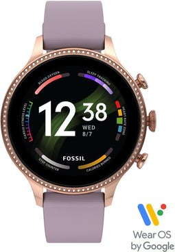 Fossil Gen 6 - Smartwatch - Wear OS 3 - 42 mm Roestvrijstaal - Lila