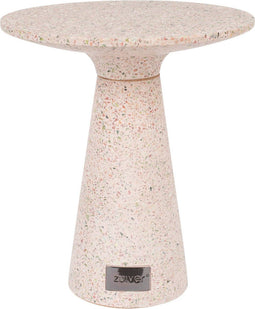 Zuiver Victoria Bijzettafel Rond 41 cm Terrazzo Roze