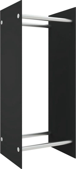 vidaXL - Haardhoutrek - 40x35x100 - cm - gehard - glas - zwart