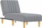 vidaXL - Chaise - longue - stof - lichtgrijs