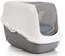 Savic Kattentoilet Nestor - Gesloten kattenbak - Eenvoudig schoon te maken - Grijs/Wit