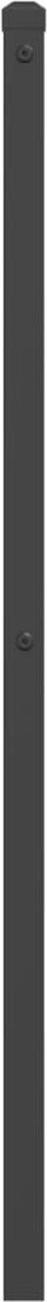 vidaXL - Hoofdbord - 120 - cm - metaal - zwart