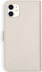 Selencia Hoesje Geschikt voor iPhone 11 Hoesje Met Pasjeshouder - Selencia Echt Lederen Bookcase - Lichtgrijs