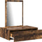 vidaXL - Wandgemonteerde - Make-up - Tafel - Gerookt - Eiken - 60x40x70 - cm