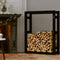 vidaXL - Haardhoutrek - 80x25x100 - cm - massief - grenenhout - zwart