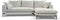 Tower living nottingham 2,5-al + chaise r - copenhagen 900 light ivory