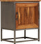 vidaXL - Nachtkastje - 40x30x50 - cm - gerecycled - teakhout - en - staal