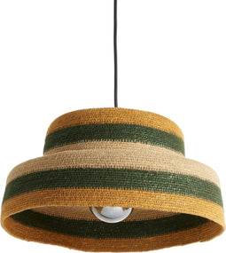 Bonheur du Jour Hanglamp Cake Bohemian gevlochten hanglamp in sea rush - Ø34xH18cm - Vert