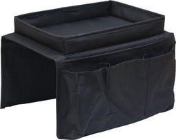 Aidapt armleuning stoel organizer met 6 vakken voor afstandsbediening - Zwart