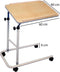 Aidapt bedtafel met wielen - verstelbaar blad - 60x40x67 cm