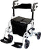 Aidapt transport rolstoel rollator - aluminium - wit