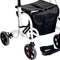 Aidapt transport rolstoel rollator - aluminium - wit